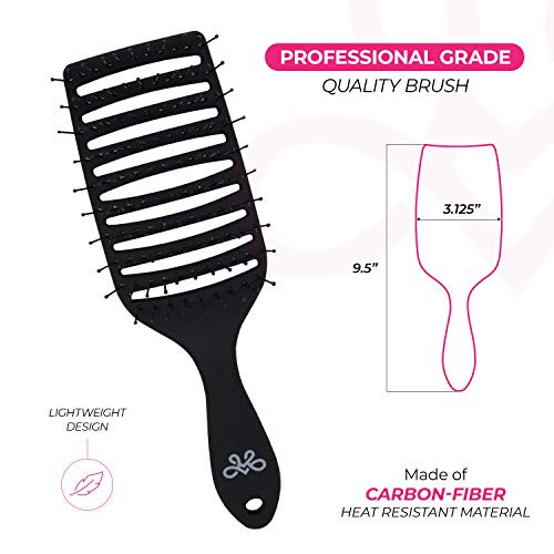 Milano Collection Women S And Men S Wet And Dry Detangler Brush For Styling Wigs And Curly Straight Or Wavy Natural Hair Gentle Detangling