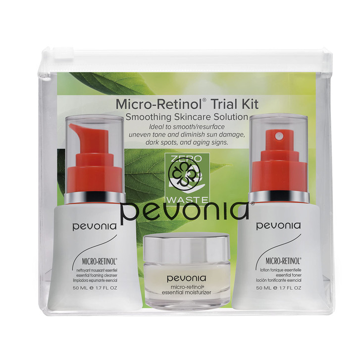 Pevonia Micro Retinol Trial Kit Smoothing Skincare Solution 11.68 Fl. Oz