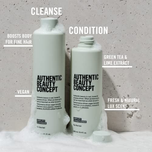 Authentic Beauty Concept Amplify Conditioner Volumizing Conditioner For Fine Hair Increases Body And Volume Vegan And Cruelty Free Silicone