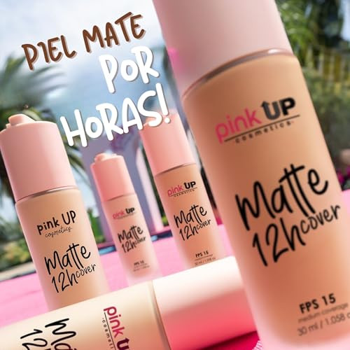 Pink Up Matte Cover Liquid Makeup With Spf 15 12 Hour Matte Wear Medium Coverage For Oily Skin Makeup Foundation Lightweight Texture Medium
