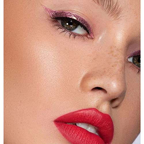 Edanta Glitter Liquid Eyeliner Shimmer Eye Liner Metallic Cosplay Eyeshadow Cosmetics For Women And Girls Pack Of 1 B Pink