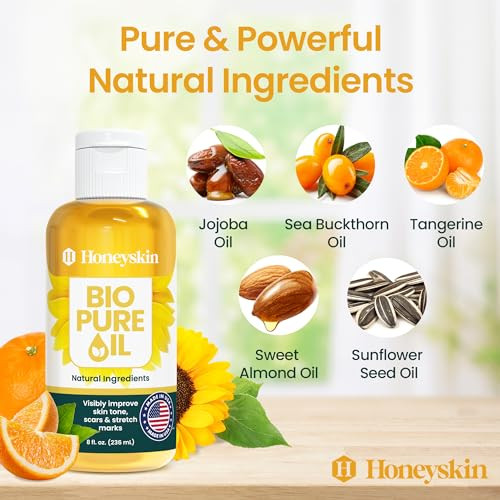 Bio Pure Skincare Oil For Skin Moisturizer For Dry Skin Pregnancy Stretch Mark Prevention Oil For Scars Stretch Mark Treatment With Organic