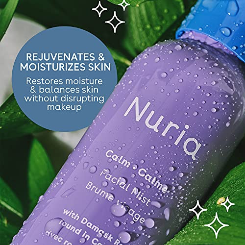 Nuria Calm Facial Mist Fragrance Free Damask Rose Water Spray For Face Face Mist Spray With Marigold Extract Oat And Glycerin 120Ml 4.1 Fl