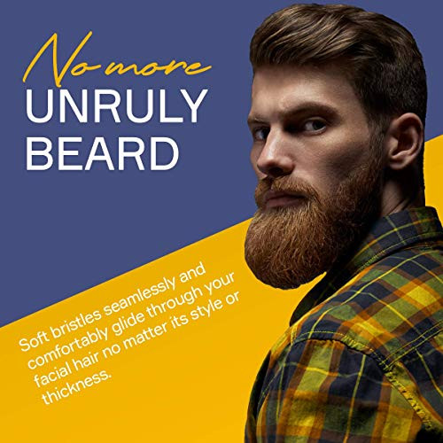 Seven Potions Beard Brush For Men Pear Wood Handle With Soft Second Cut Boar Bristles Soft Bristles To Tame And Soften Your Facial Hair