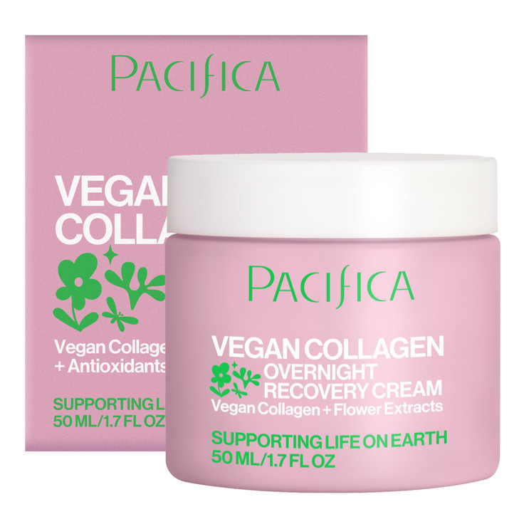Pacifica Night Face Cream Vegan Collagen Overnight Recovery Cream Nighttime Face Cream For Anti Aging And Wrinkles Improves Dry Skin And