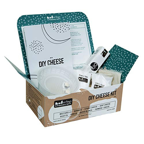 Deluxe Cheese Kit Makes 8 Cheeses Mozzarella Burrata String Cheese Goat Cheese Ricotta Paneer Queso Blanco Or Farmers Cheese In 1 Hour Or
