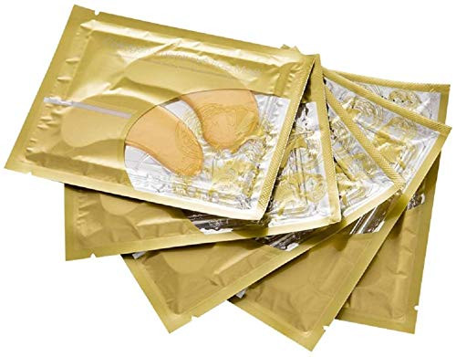 Theshiry 10 Pairs Collagen Crystal Eye And 10 Pcs Lip Mask Anti Aging Eye And Lip Mask Collagen Crystal Mask Set Gold