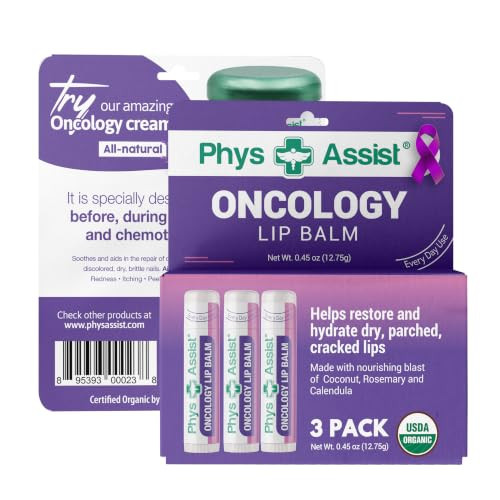 Physassist Oncology Lip Balm Usda Organic Moisturizing Lip Care 3 Pack
