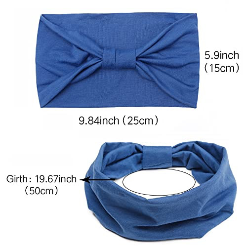 Tobeffect Headbands For Women African Boho Wide Hairband Headband Knotted Head Wraps Turbans Hair Accessories