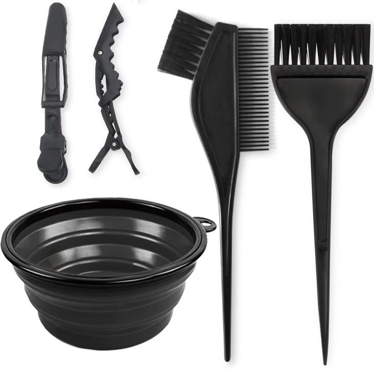 Yexixsr 5Pcs Hair Bleach Kit Hair Dye Brush Hair Color Bowl Clip
