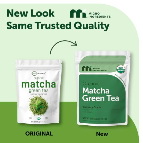 Micro Ingredients Organic Matcha Green Tea Powder First Harvest Culinary Grade From Japan 100 Percent Pure And Unflavored Great For Tea
