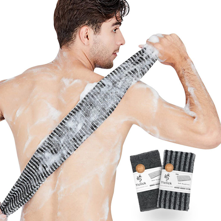 Yiclick Exfoliating Body Scrubber Back Scrubber For Shower Bath Japanese Scrub Wash Cloth Exfoliating Washcloth Towel For Men Women Body