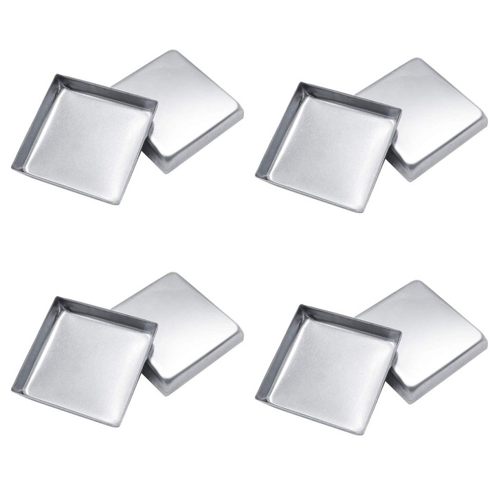20 Pieces Empty 26 Mm Square Metal Pans Cosmetic Eyeshadow Blush Lipstick Organizer For Magnetic Makeup Palette Height 5 Mm