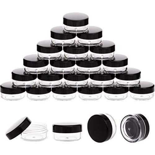 3 Gram Sample Containers Mini Containers With Lids 50 Pack Black