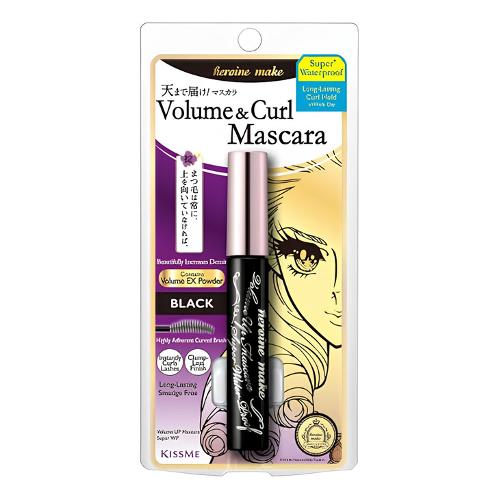 Kissme Heroine Make Super Waterproof Mascara Volume And Curl Black