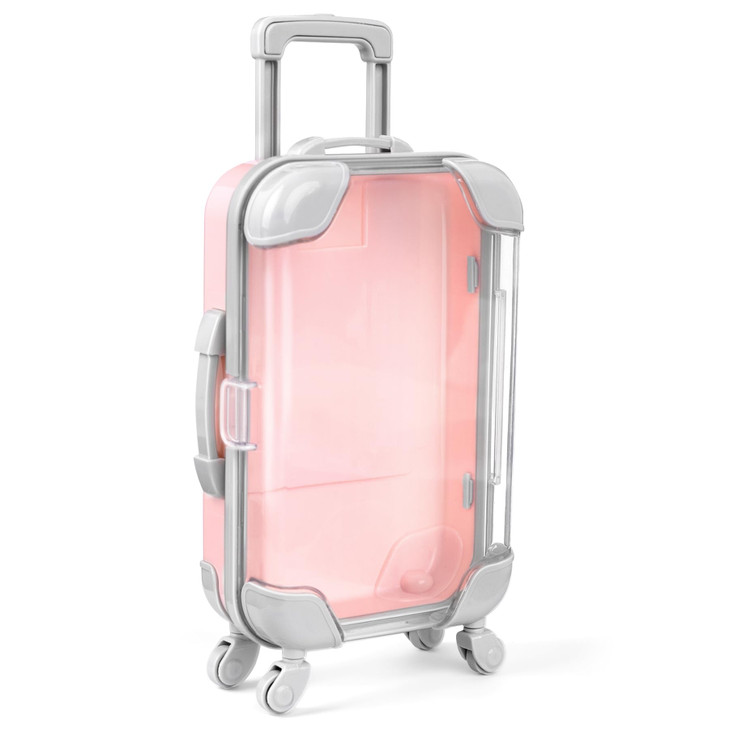 AUEAR, 1 Pack False Eyelashes Box Suitcase Packaging Pink Mini Trolley Candy for Lashes