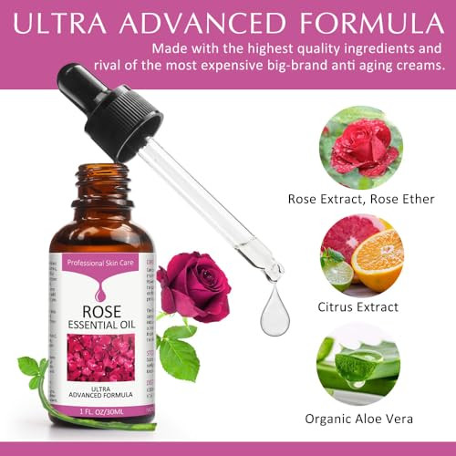 Rose Face Oil Anti Ageing And Anti Wrinkle Serum 1 Oz 30Ml