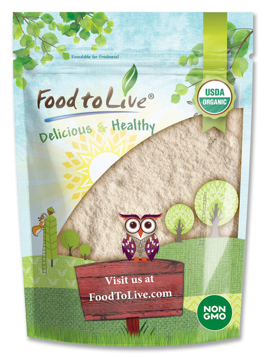 Food To Live Organic White Quinoa Flour 1 Pound Non Gmo Fine Ground Whole Grain Vegan Kosher Bulk Powder Perfect For Baking And As Thickener