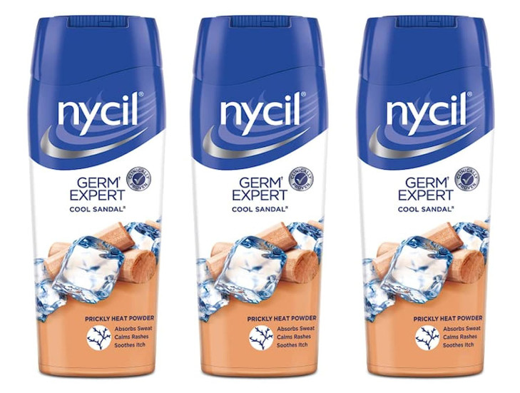 3 X Nycil Cool Sandal Talcum Powder 50G