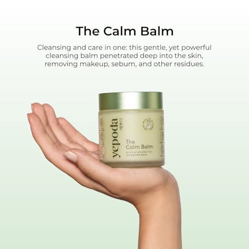 Yepoda The Calm Balm Gentle Makeup Remover And Deep Cleansing Balm Removes Waterproof Makeup And Impurities Vegan Korean Face Cleanser For