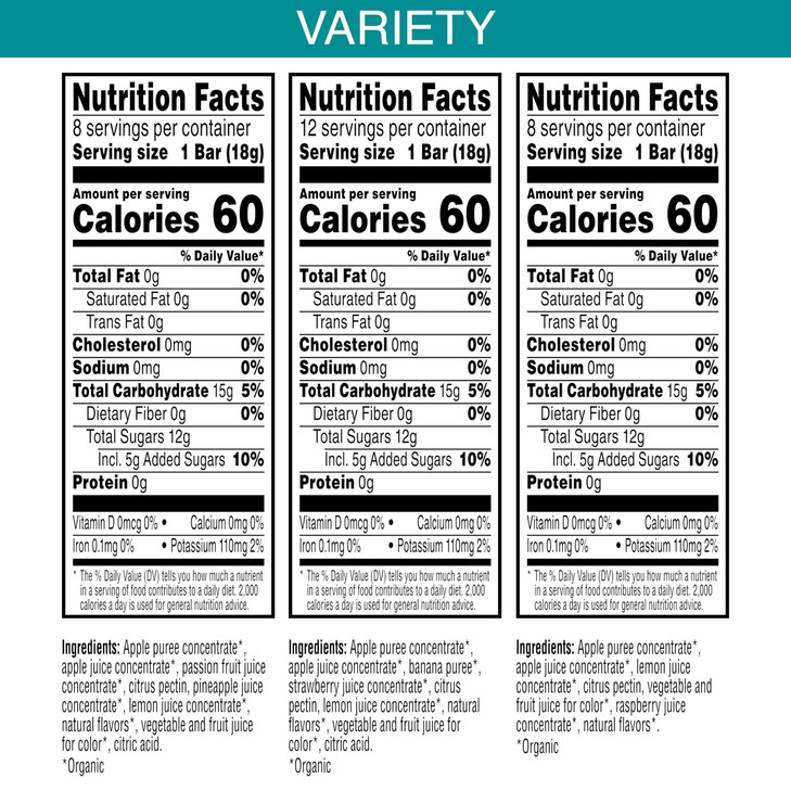 Pure Organic Layered Fruit Bars Variety Pack 28 Count Pack Of 1