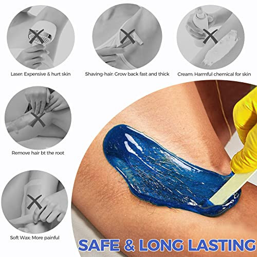 Madors Hard Wax Beads For Hair Removal 1Lb 16Oz Wax Beans Kit With 10 Wax Applicator Sticks For Full Body Facial Brazilian Bikin And Legs