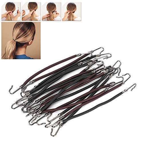 Open Ponytail Hooks Ladies Hooks Hair Clips Elastic Headbands Ponytail Holders Hair Accessories Elastic Rubber Bands Multi Function Tying