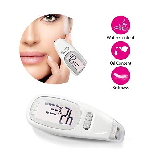 Shqymblt Portable Digital Facial Moisture Tester Skin Analyzer Facial Hydration Corneometer Skin Hydration Meter Water Oil Tester For Face