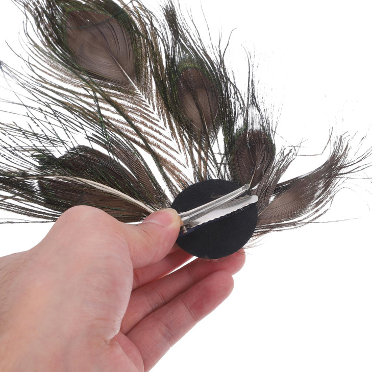 1920s Flapper Headpiece Hair Clip Headbands Green Bride Headpieces for Wedding Bridal Hairpins Hair Accessories for Women Wedding Hat Baffle Plug Boa