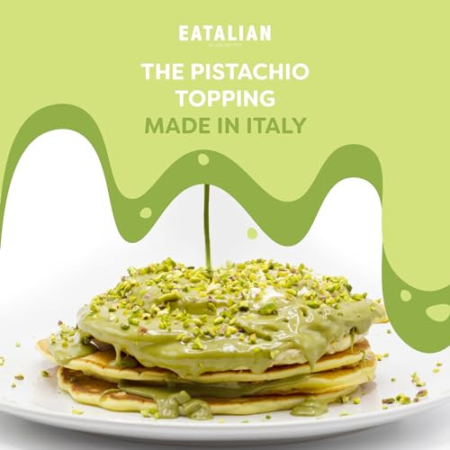 Eatalian By Amz Better Pistachio Flavoured Topping Sweet Protein Cream In 10 Oz 300G Squeezer Made In Italy Pistachio Sauce Ideal For