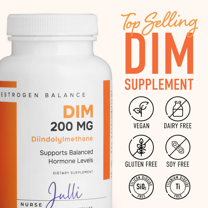 Nurse Julli DIM Estrogen Supplement for Women - Hormone Balance & Harmony Support for Menopause, PCOS & Hormonal Acne with Antioxidant Properties - 2