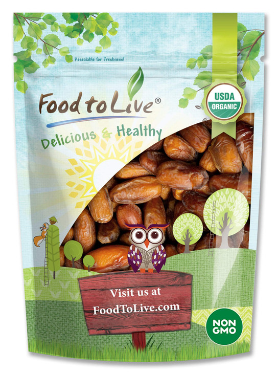 Food To Live Organic Deglet Noor Dates 2 Pounds Pitted Non Gmo Soft And Juicy Unsulfured Raw Dried Fruit No Sugar Added Vegan Kosher Paleo
