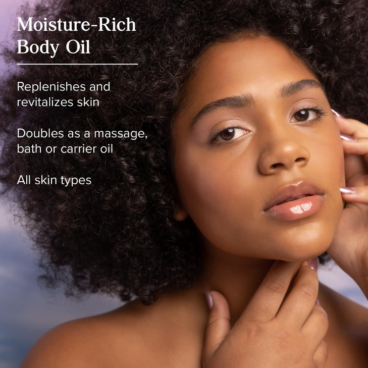 HERITAGE STORE Aura Glow Rose Body Oil, Luxurious Body Moisturizer for Dry Skin, Massage Oil, Bath and Shower Oil, Carrier Oil for Essential Oils and