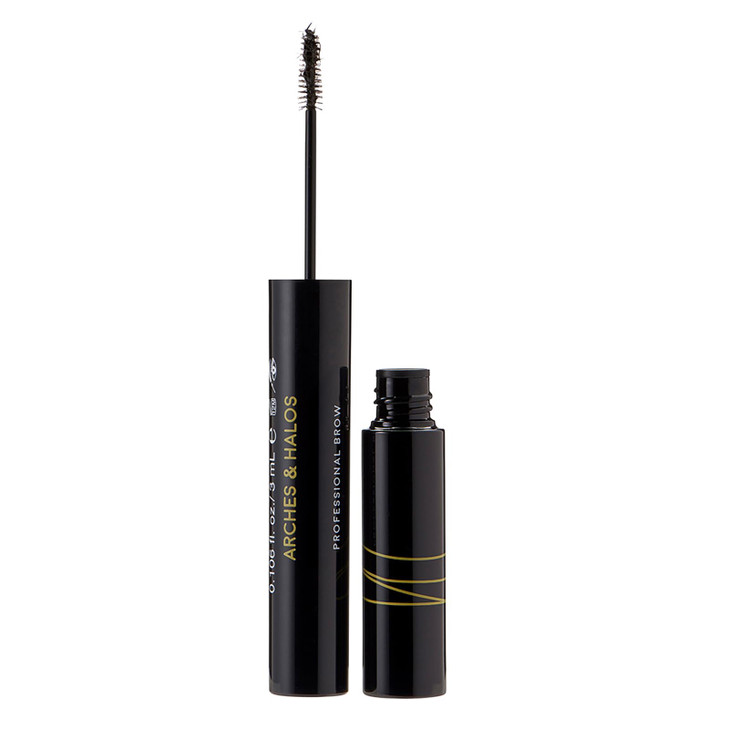 Arches And Halos Microfiber Tinted Brow Mousse Richly Pigmented Eyebrow Shaper Water Resistant Filler Pen Vegan Dark Brown 0.11 Oz