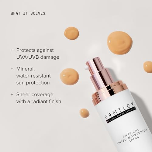 Drmtlgy Physical Tinted Moisturizer Spf 44 Mineral Tinted Sunscreen