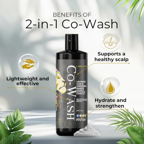 Lion Locs Shampoo And Conditioner For Dreads Sisterlocks Locks And Dreadlocks Lightweight Vegan Co Wash 8Oz