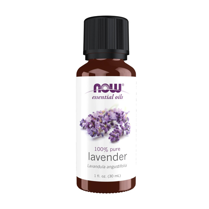 NOW Essential Oils, Lavender Oil, Soothing Aromatherapy Scent, Steam Distilled, 100% Pure, Vegan, Child Resistant Cap, 1-Ounce