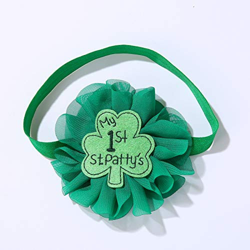 Jiaduo Baby 1St St Patricks Day Headband Girls Infant Green Shamrock Outfit