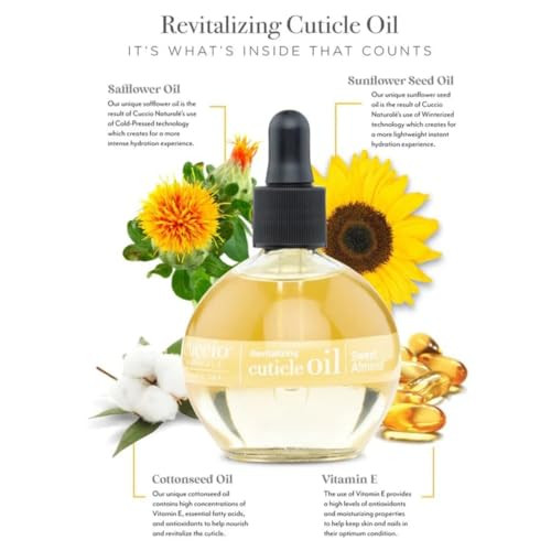 Cuccio Naturale Sweet Almond Revitalizing Cuticle Oil Lightweight Fast Absorbing Hydrating Nail And Cuticle Conditioner Cold Pressed Oils