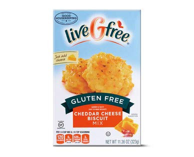 Live G Free Cheddar Cheese Biscuit Baking Mix. Gluten Free. Wheat Free. Egg Free. Soy Free