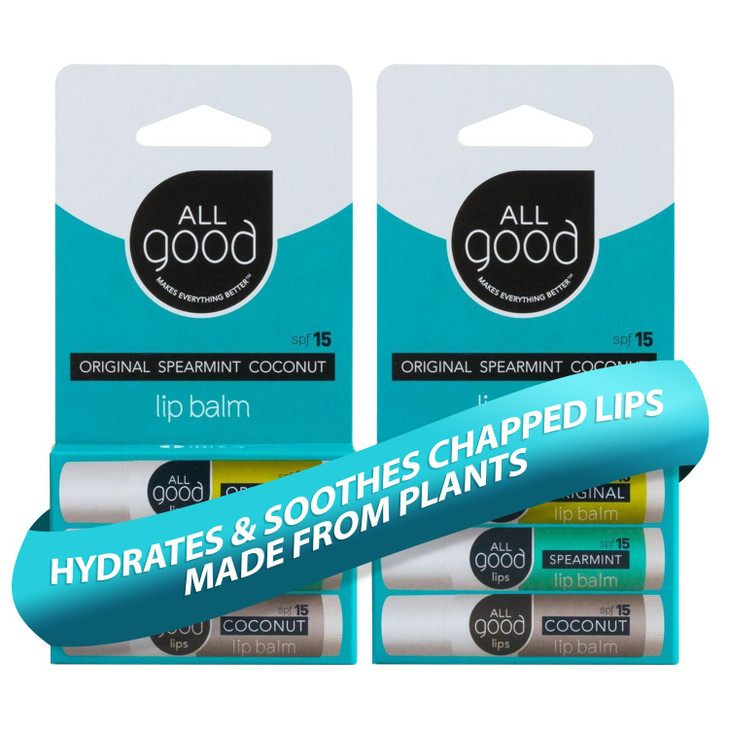 All Good Organic Spf15 Lip Balm Hydrating Lip Care With Olive Oil Beeswax Calendula Lavender Vitamin E Lip Moisturizer With Zinc Oxide