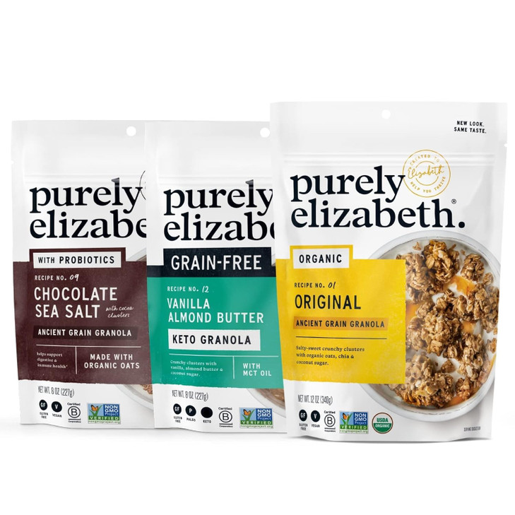 Purely Elizabeth Ancient Grain Granola Variety Pack 3 Ct