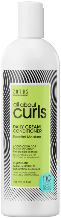 All About Curls Daily Cream Conditioner Essential Moisture For All Curly Hair Types Strengthens 3X Resistance To Breaking Cruelty Free And