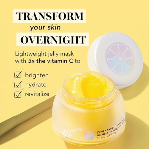 Saturday Skin Vitamin C Brightening Overnight Jelly Face Mask 1.69 Fl Oz