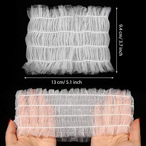 Chuangdi 100 Pcs Disposable Spa Headbands For Women Makeup Face White