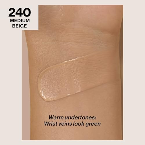 Revlon Liquid Foundation, ColorStay Face Makeup for Normal & Dry Skin, SPF 20, Longwear Medium-Full Coverage with Natural Finish, 240 Medium Beige, 1