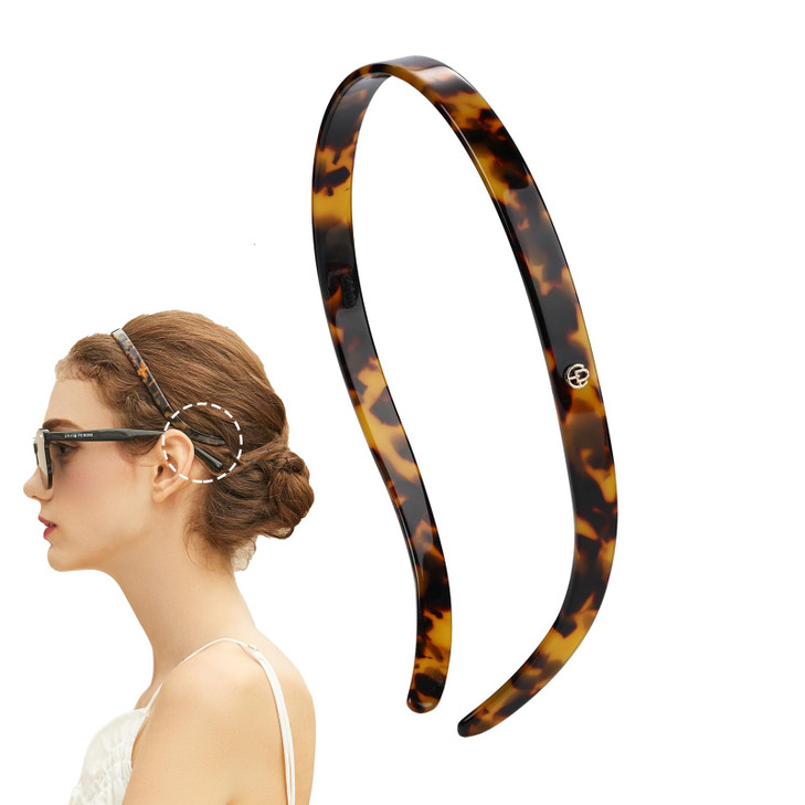 Evita Peroni Hair Band For Eyewear No Pressure Non Slip Fashion Thin Headbands For Women Tortoise Hairband For Women S Hair
