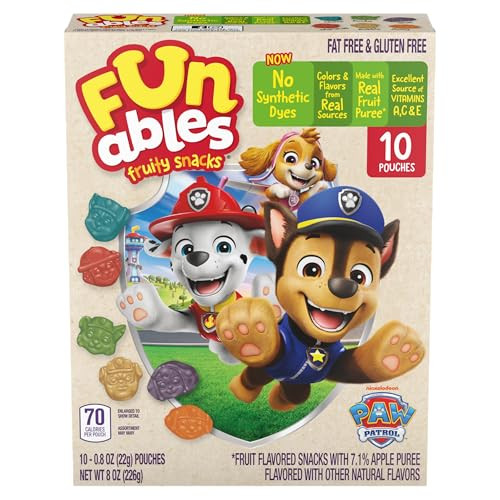 Funables Paw Patrol Fruit Snacks Assorted Fruit 0.8 Oz 10 Ct