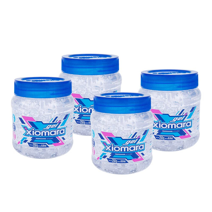 Xiomara Professional Hair Styling Gel With Vera Long Lasting Hold Clear Aloe 4 Pack Of 8.80 Oz Jars