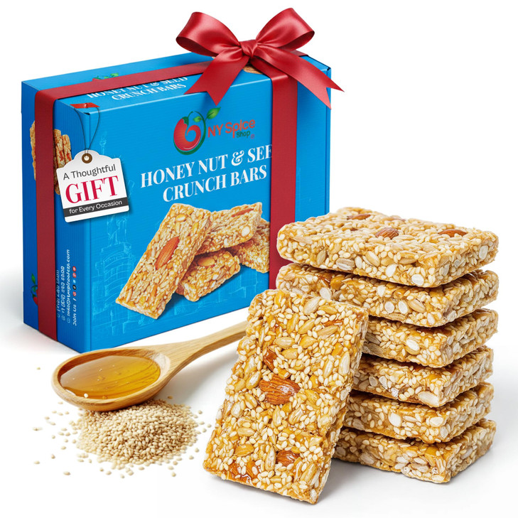 Ny Spice Shop Honey Nut And Seed Snack Bar 1 Pound Sesame Snacks Nuts And Seed Snaps Honey Candy With Almonds Cashews And Sunflower Seeds